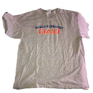 Gildan Active Dad Tee Grey XL Heavy Weight Cotton Athletic Fathers Day Shirt